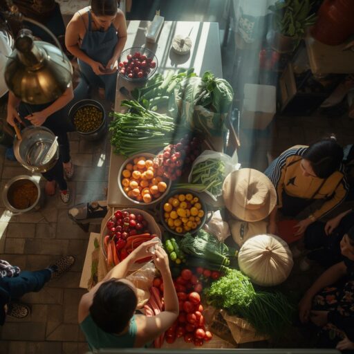 Réalisation des courses et préparation des repas