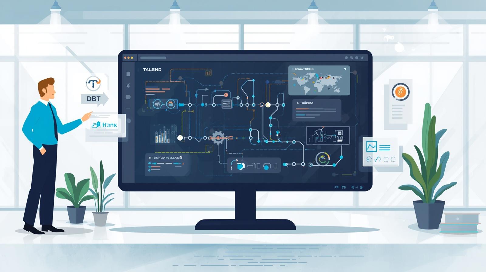 Créer des pipelines de données avec Talend / dbt / Airflow